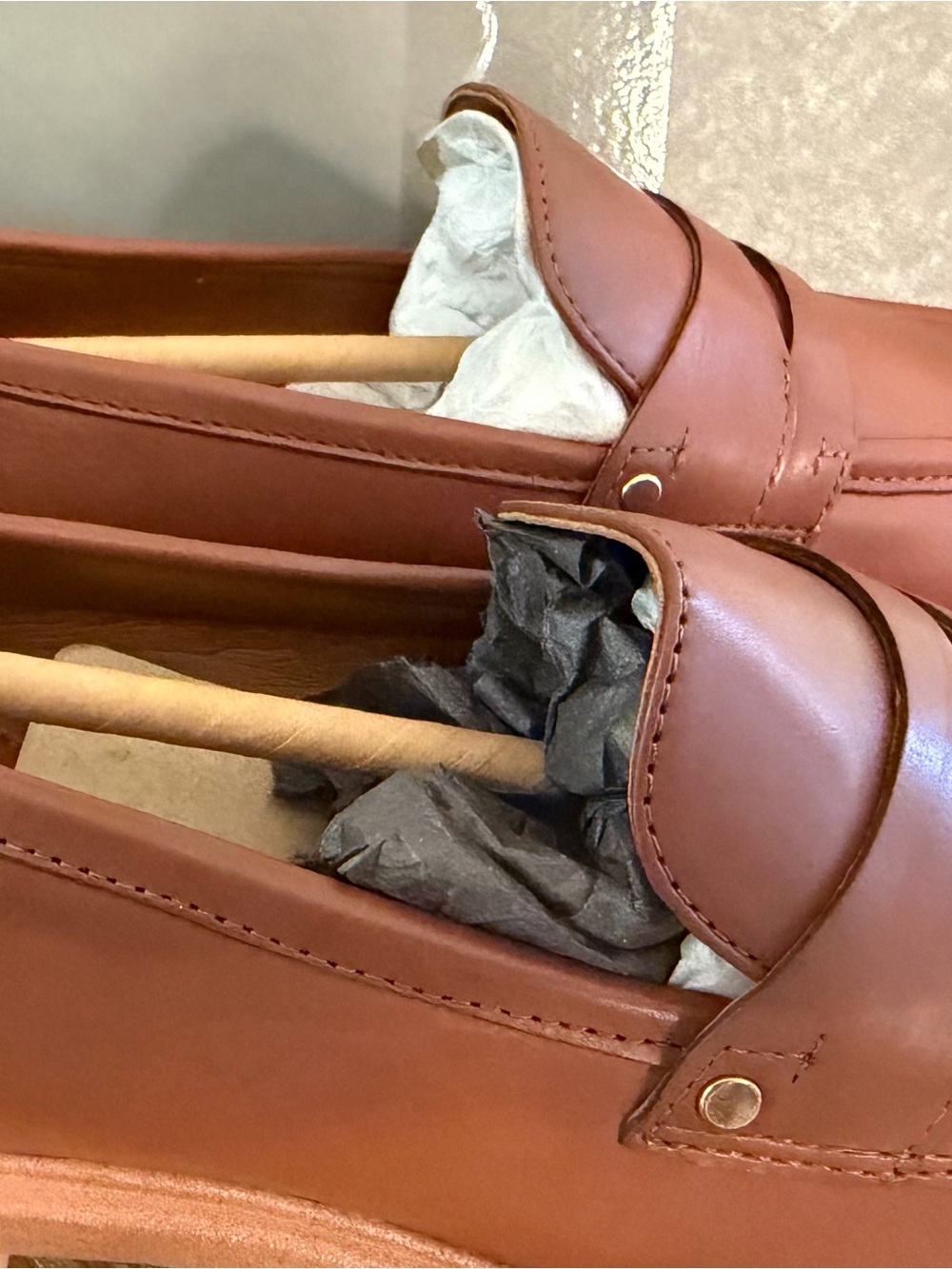 Franco Sarto Men's Leather Penny Loafers in Cognac